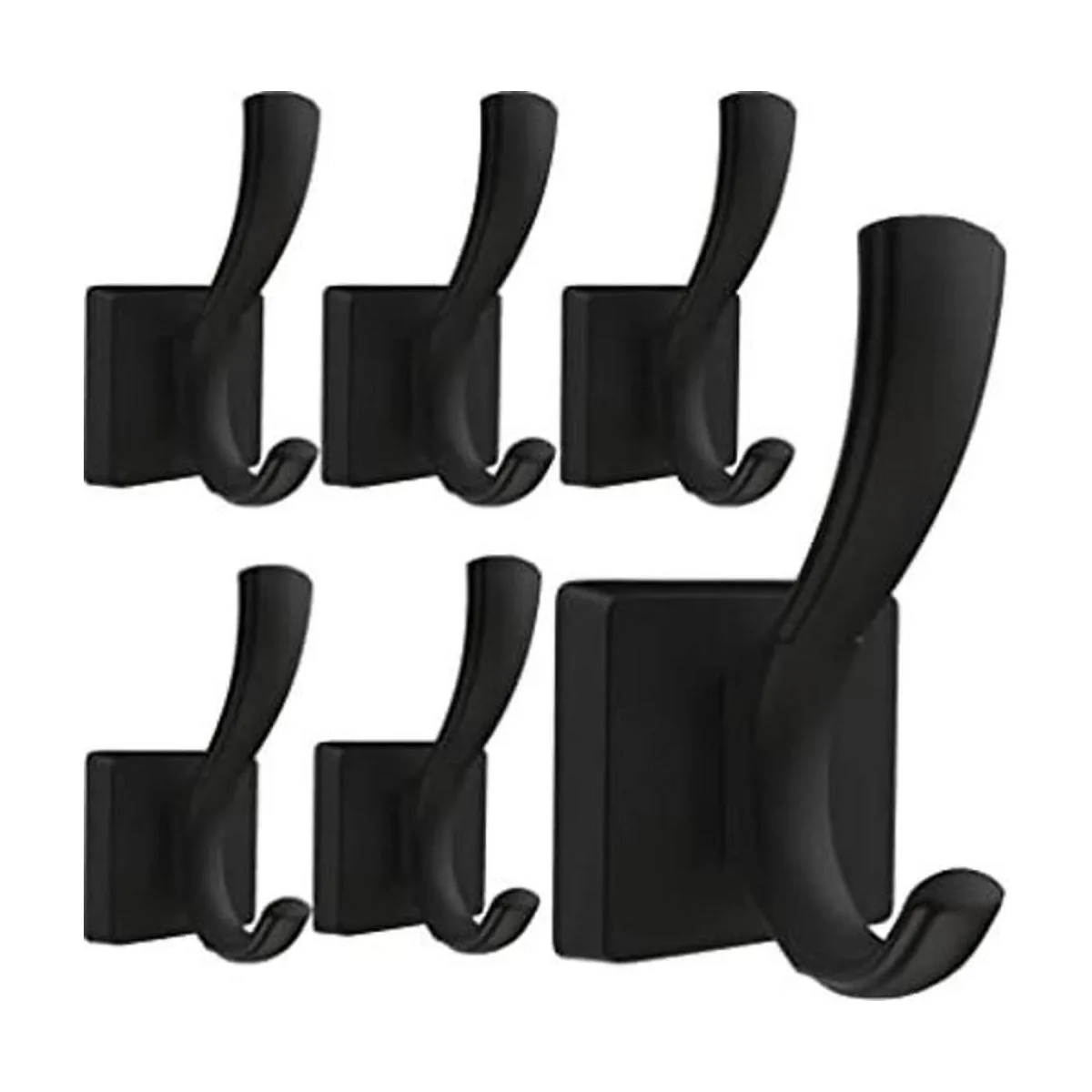 TOFIIGREM Ganchos de pared negros para toallas ganchos de_1