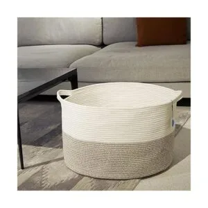 Casaphoria Canasta tejida con hilo de cuerda de algodón_6