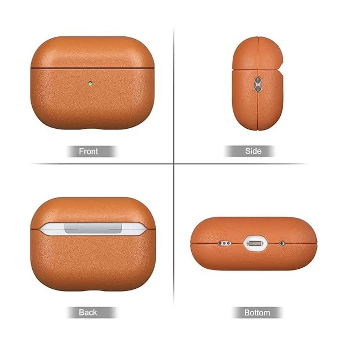 Lopie Funda de cuero compatible con AirPods Pro de 2_3