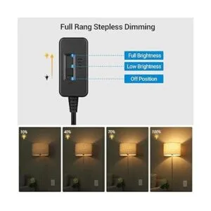 DEWENWILS Interruptor de intensidad para lámpara de mesa_2