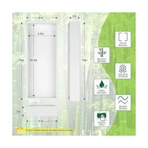 Lixple Organizador de cajones de cocina bandeja apilable_5