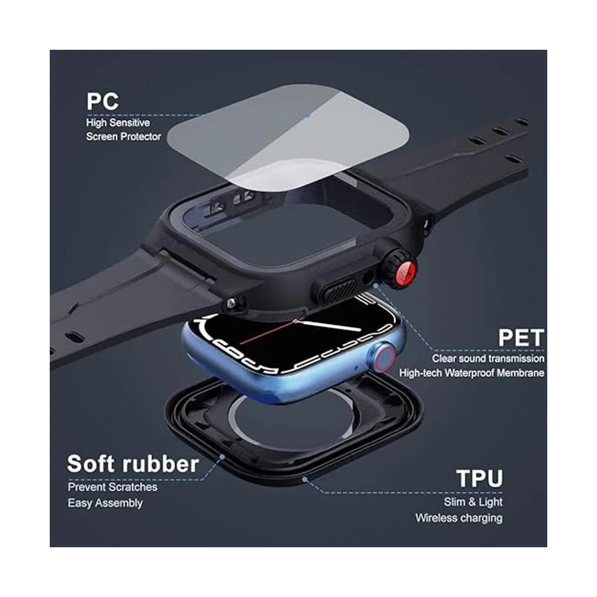 Funda impermeable para Apple Watch Series 87 de 1.61_5
