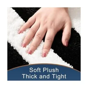 Alfombras de baño en blanco y negro tapete de baño_2