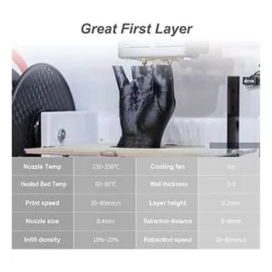 JAREES Petg Filamento de 175 pulgadas con superficie de_3