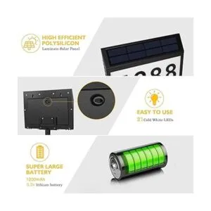 Números solares de casa para exteriores letrero de_3