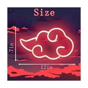Letrero de neón de nube de anime para decoración de pared_3