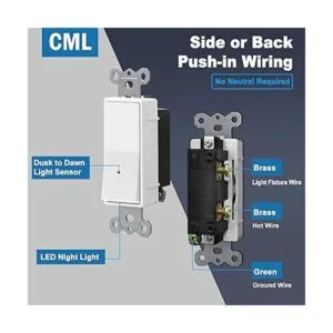 Paquete de 5 interruptores de luz iluminados CML_6