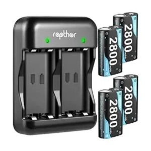 Rapthor Paquete de 4 baterías recargables de 2800 mAh para_1