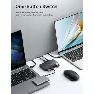 JSAUX Interruptor USB 3.0 selector de interruptor USB 2_3