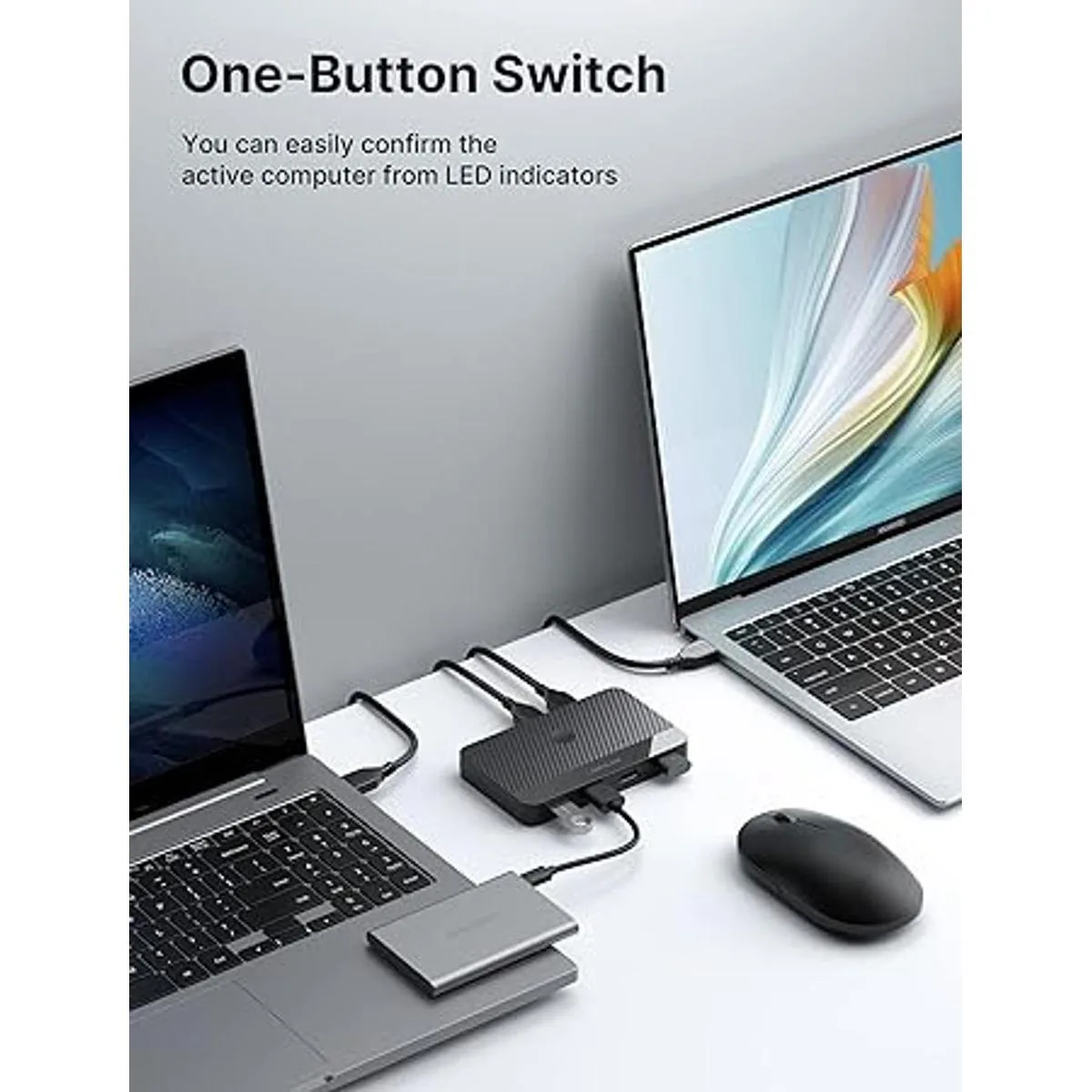 JSAUX Interruptor USB 3.0 selector de interruptor USB 2_3