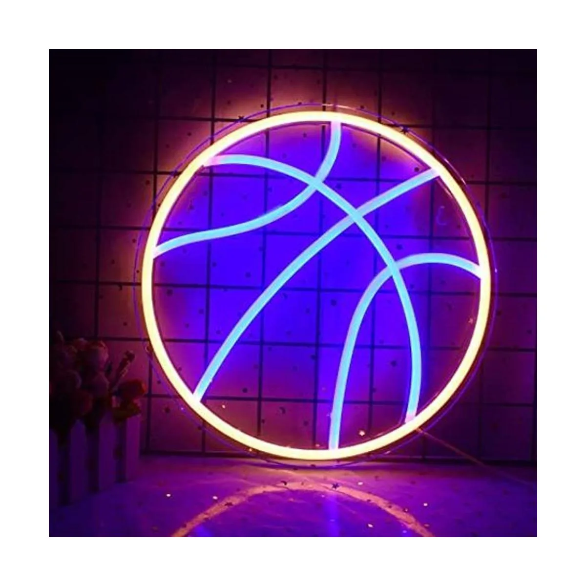 Wanxing Letreros de neón de baloncesto con luz de neón LED_1