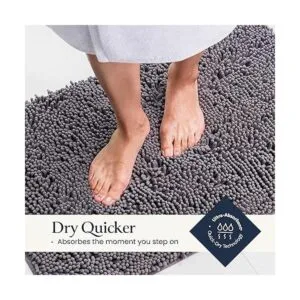 Juego de 2 alfombras de baño Tapetes de ducha de_3