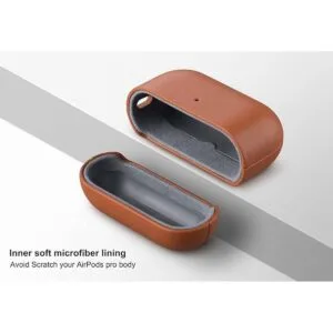 Lopie Funda de cuero compatible con AirPods Pro de 2_4