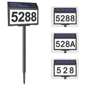 Números solares de casa para exteriores letrero de_1