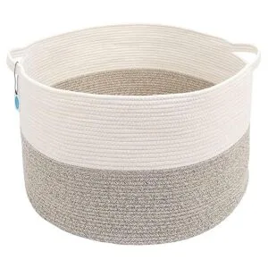 Casaphoria Canasta tejida con hilo de cuerda de algodón_2
