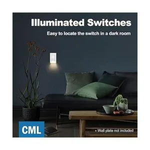 Paquete de 5 interruptores de luz iluminados CML_7