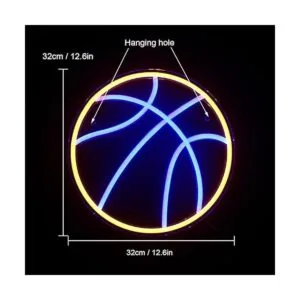 Wanxing Letreros de neón de baloncesto con luz de neón LED_2