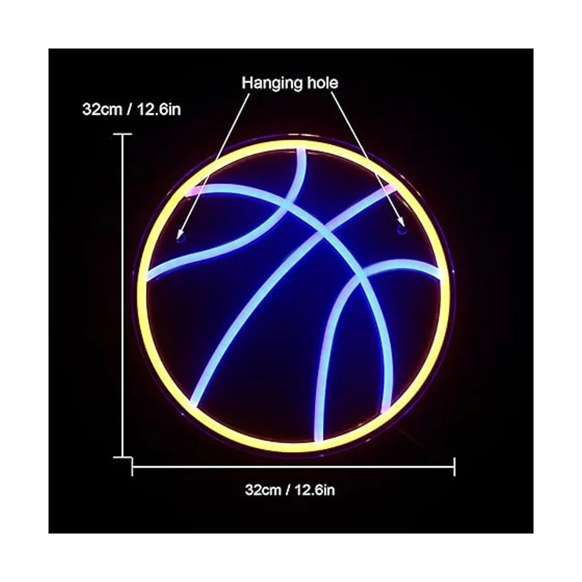 Wanxing Letreros de neón de baloncesto con luz de neón LED_2