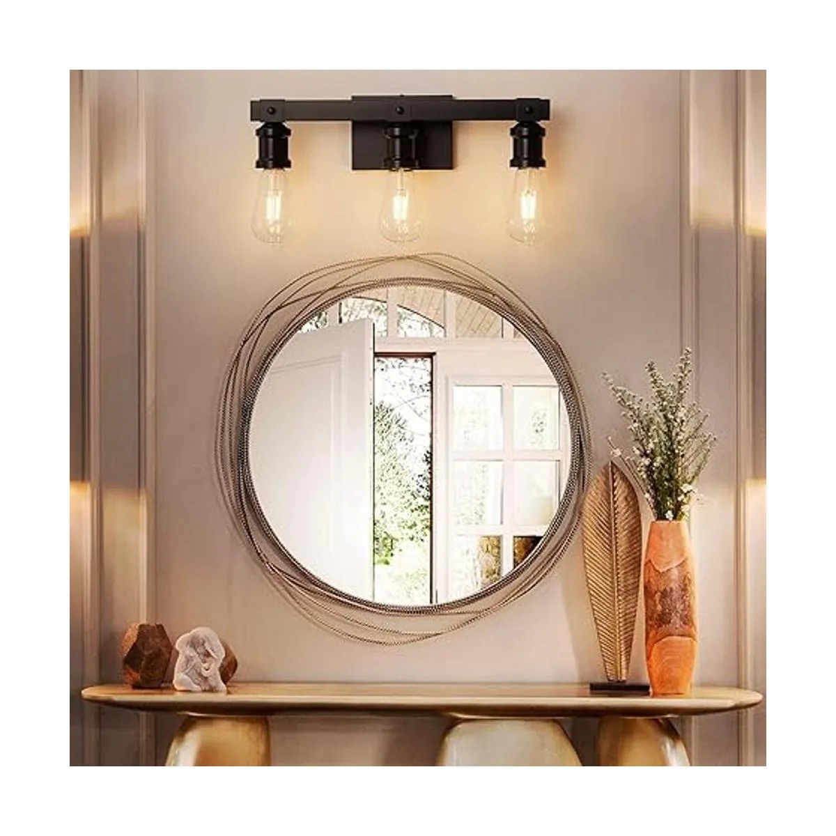 Lámparas de tocador de baño de granja con 3 luces_2