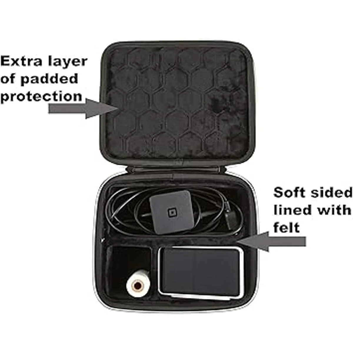 2TUFF Estuche cuadrado para lector Se adapta a cargador_2