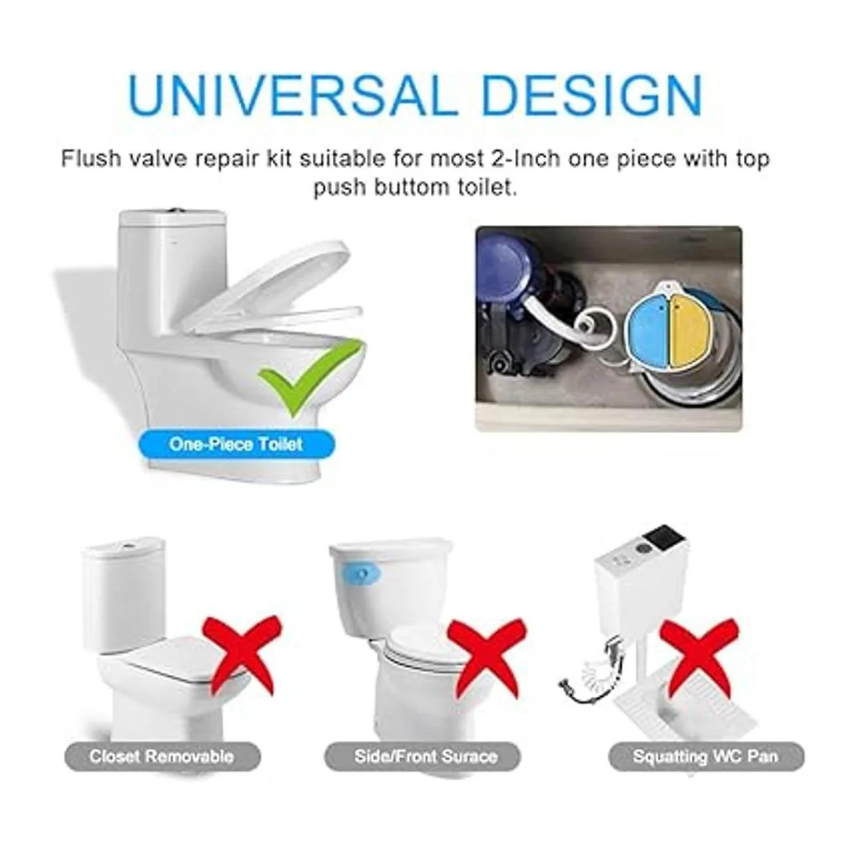 Válvulas de descarga de inodoro de 2 pulgadas kit de_2