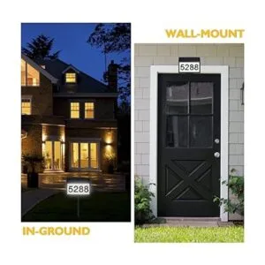 Números solares de casa para exteriores letrero de_7