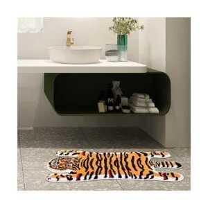 Panstar Tapete de baño lindo de tigre animal para baño_2