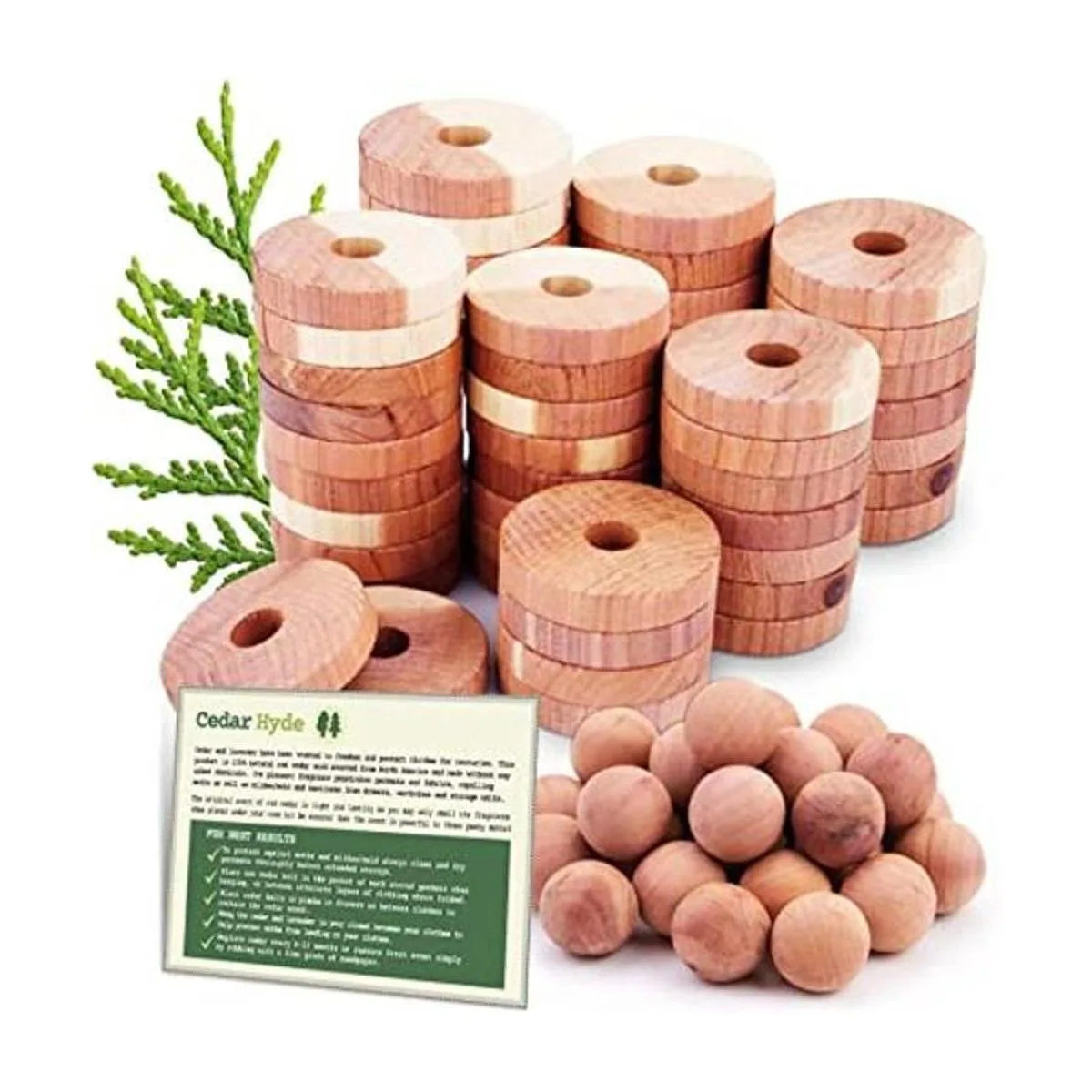 Bloques de cedro Hyde para almacenamiento de ropa bolas_1