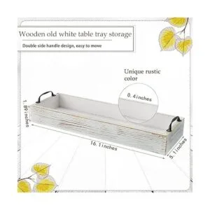 Paquete de 2 bandejas de madera rústica para servir largas_2