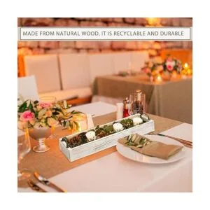 Paquete de 2 bandejas de madera rústica para servir largas_5