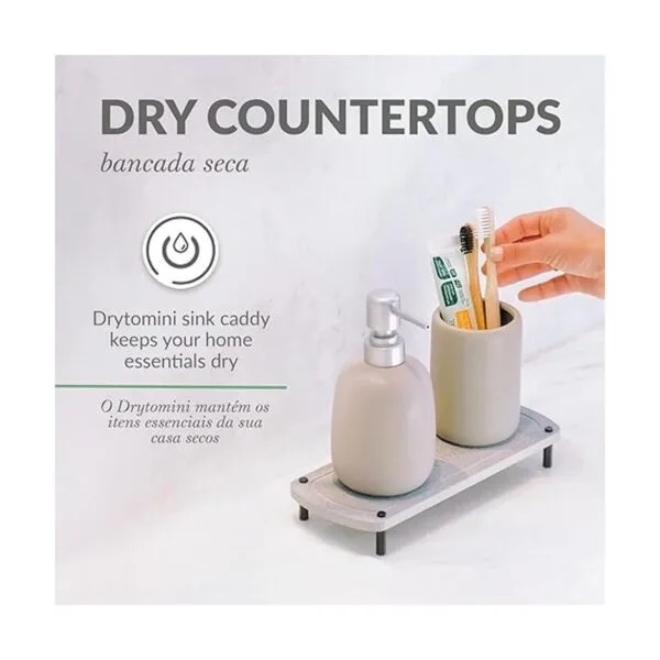 Momo Lifestyle Bathroom Sink Fast Drying Stone Sink Caddy_4