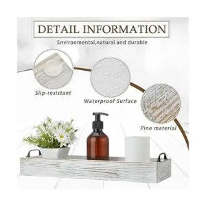 Paquete de 2 bandejas de madera rústica para servir largas_3