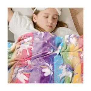 Manta que brilla en la oscuridad regalos de unicornio_6