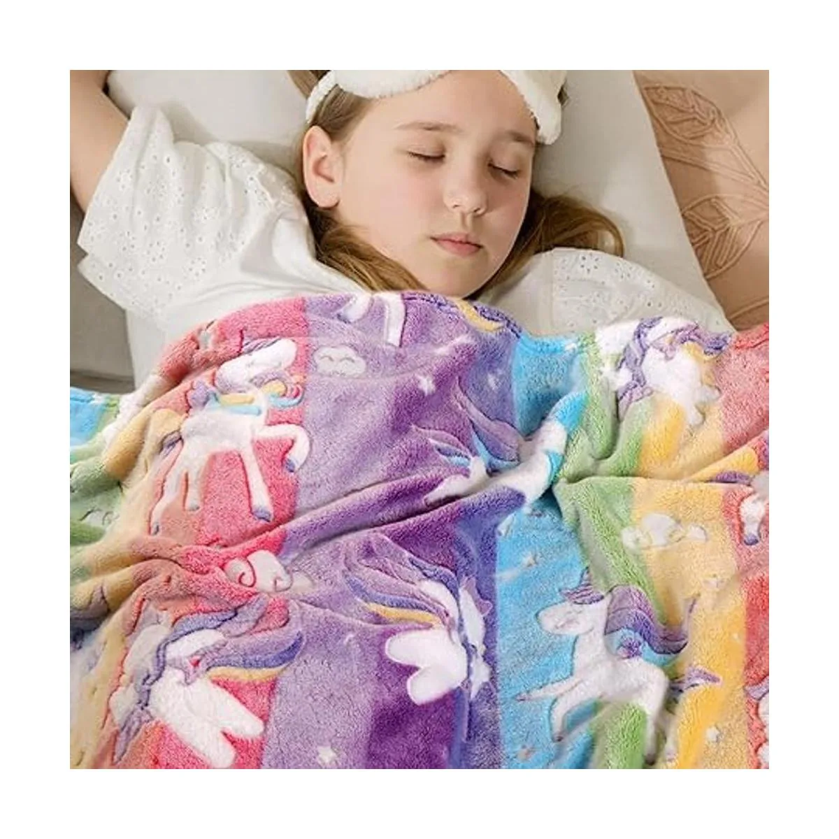 Manta que brilla en la oscuridad regalos de unicornio_6