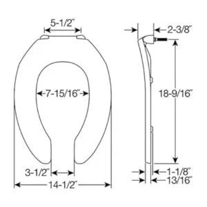 Bemis 1955CT 000 asiento para retrete de plástico con_6