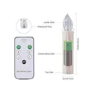 Cimetech 12 paquetes de 12 velas de Navidad con luz_4