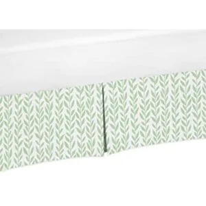 Sweet Jojo Designs Falda plisada para cuna color verde y_1