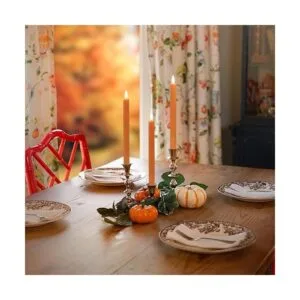 Stmarry Velas cónicas color naranja sin llama con control_4