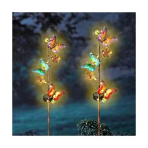 Luces solares de jardín paquete de 2 luces de estaca de_1