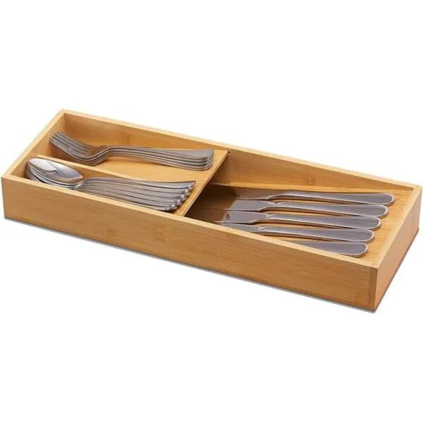 Guiogc Organizador de cajones de cocina de bambú_3