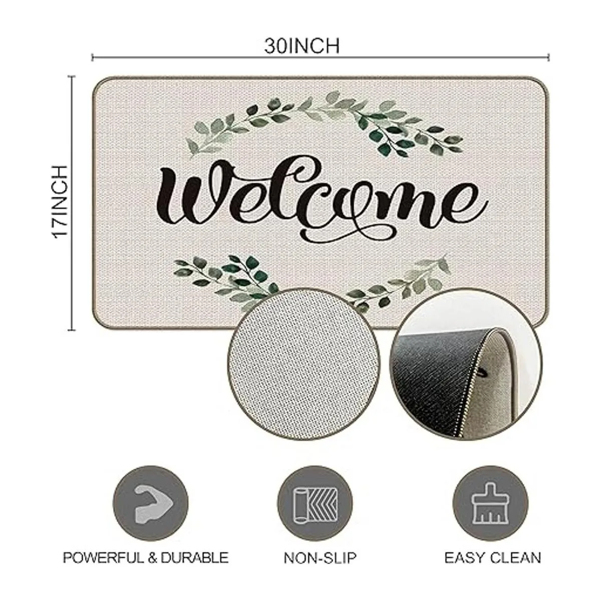 Welcome to Our Camper Our Happy Place Decor Felpudo de 17_3