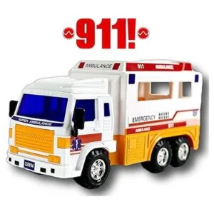 BigDaddy Meduim Duty Friction Powered 911 Ambulancia_2