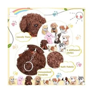 9 piezas de mini animales de peluche para mascotas mini_4