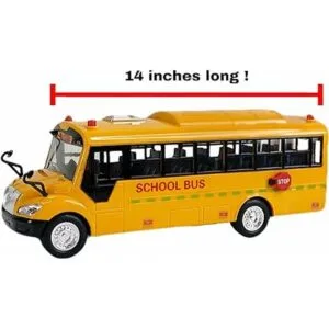 Big Daddy Enorme autobús escolar amarillo con luces y_3