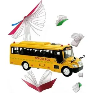 Big Daddy Enorme autobús escolar amarillo con luces y_2