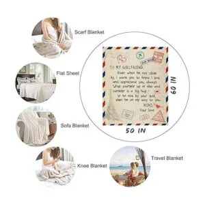 Wisegem Manta de regalo para novia regalo de cumpleaños_5