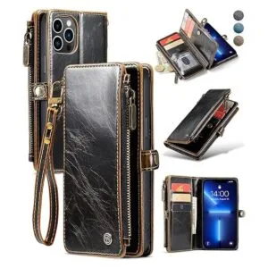 Defencase Funda para iPhone 13 Pro Max funda tipo cartera_1