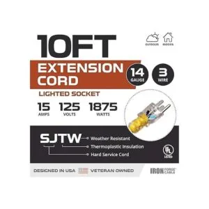 Cable de extensión iluminado para exteriores de 10 pies_2
