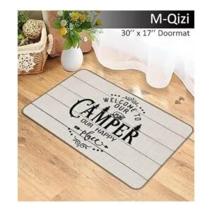 Welcome to Our Camper Our Happy Place Decor Felpudo de 17_5