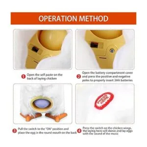 HBBHML Muñeca eléctrica de peluche de pollo con sonido de_2